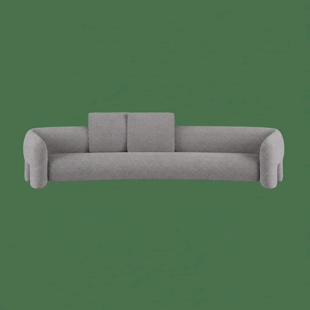 Boucle Open Arms Sofa