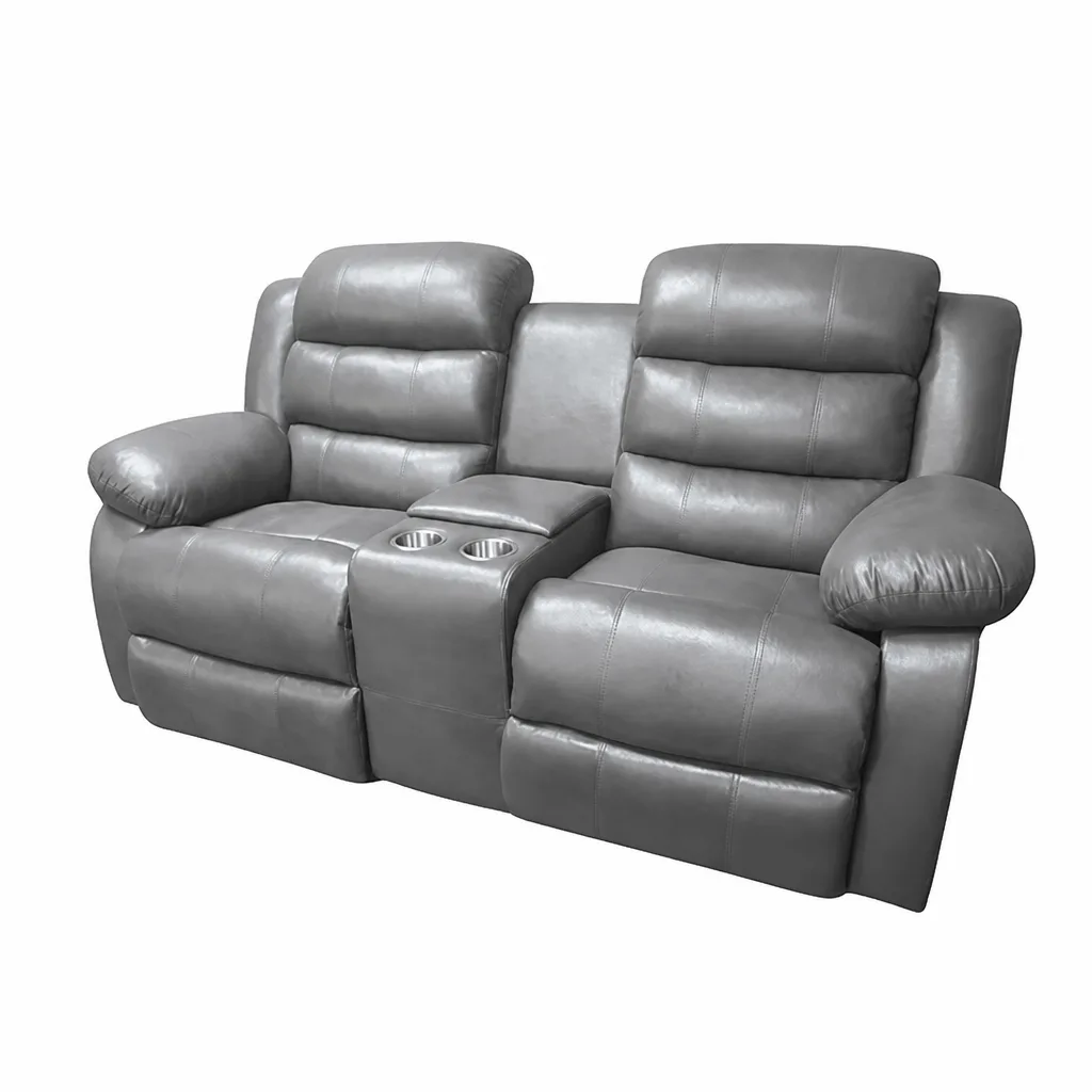 Dark Brown Buffalo Suede Material Two Seater Recliner Couch Sofa