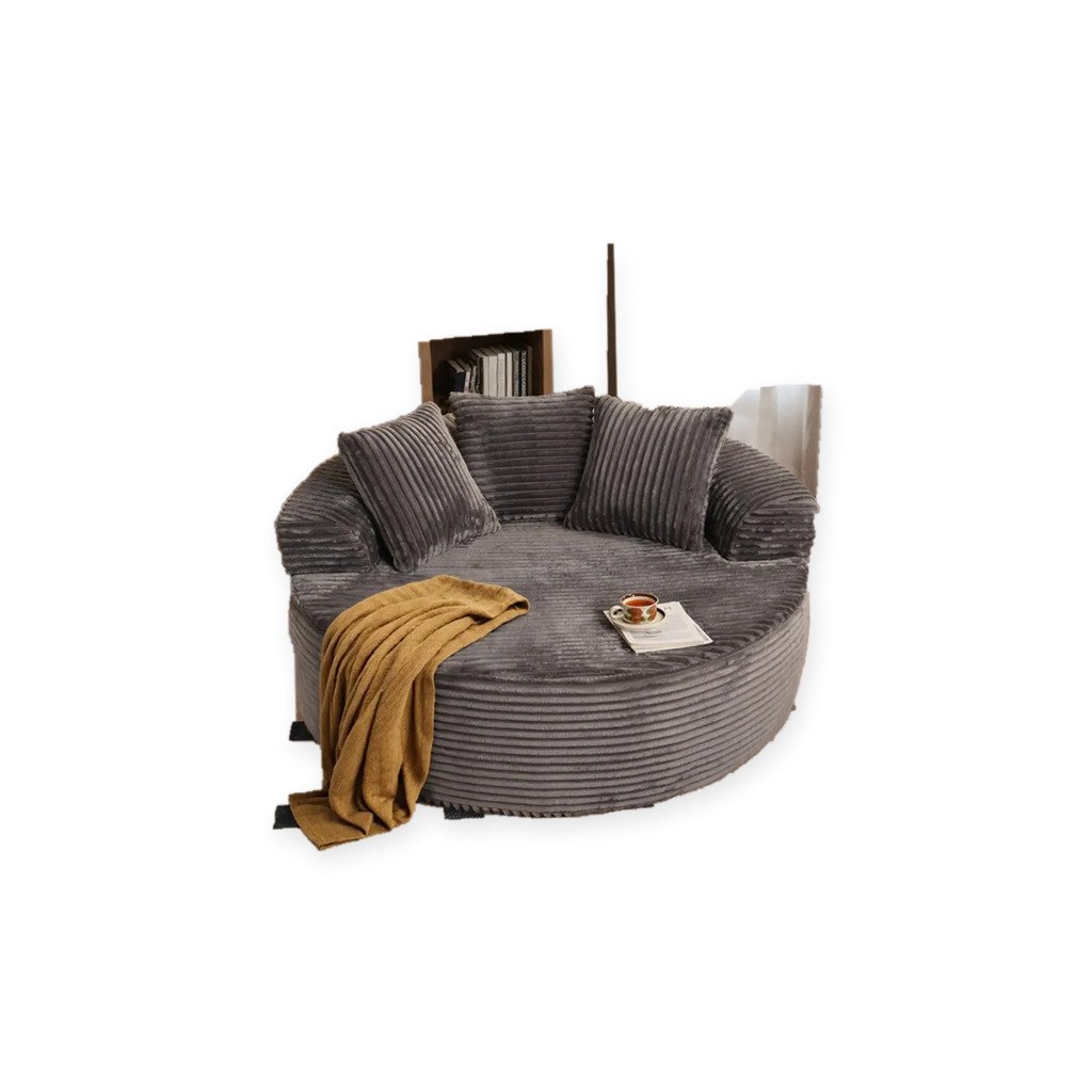 DECORMINI 59″ O-Shape Modular Couch, Plush Corduroy Fabric, No Assembly Required Alternate