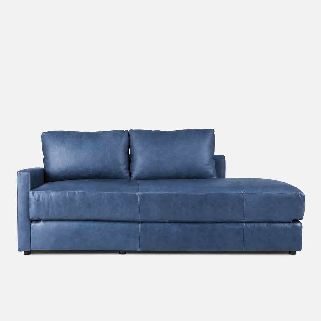Delia Leather Sleeper Couch Codiac Taupe