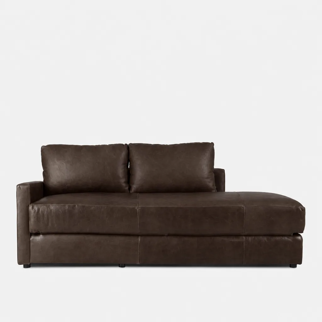 Delia Leather Sleeper Couch Codiac Taupe