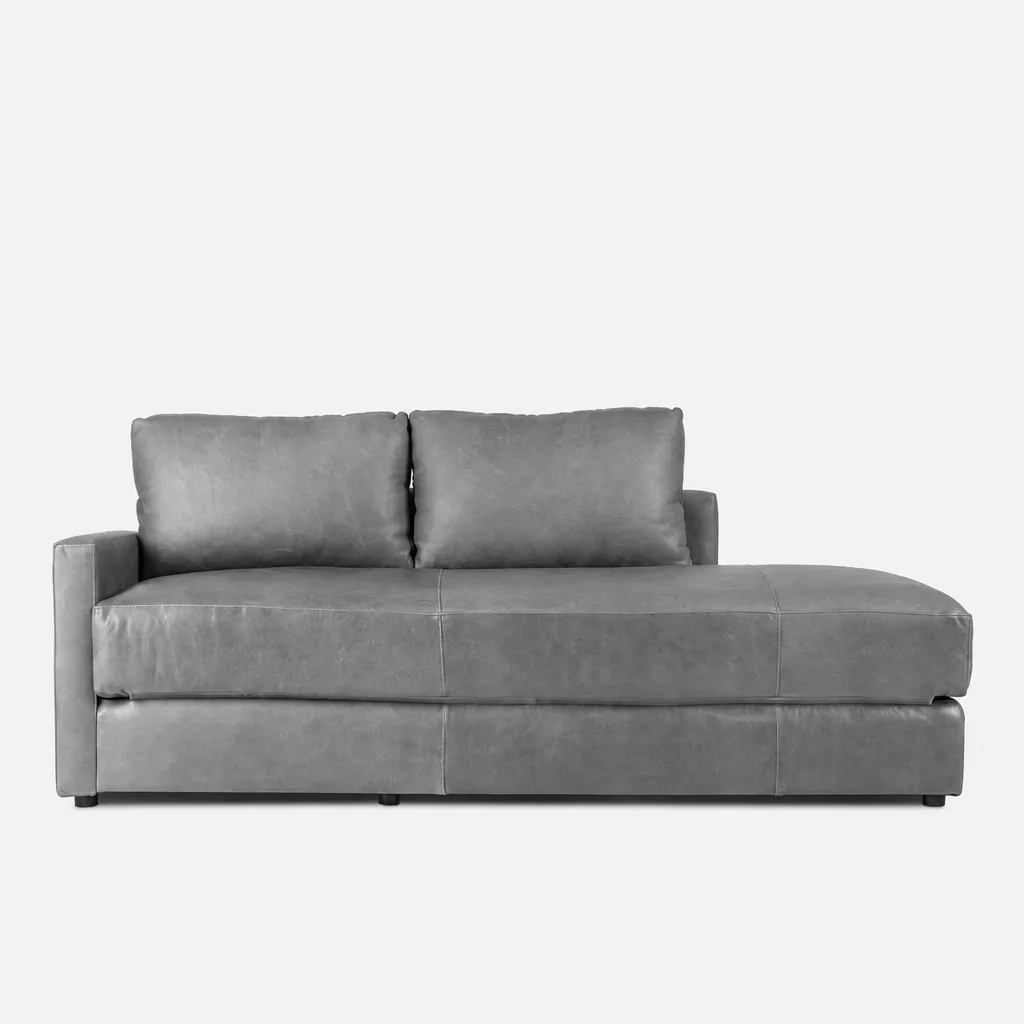 Delia Leather Sleeper Couch Codiac Taupe
