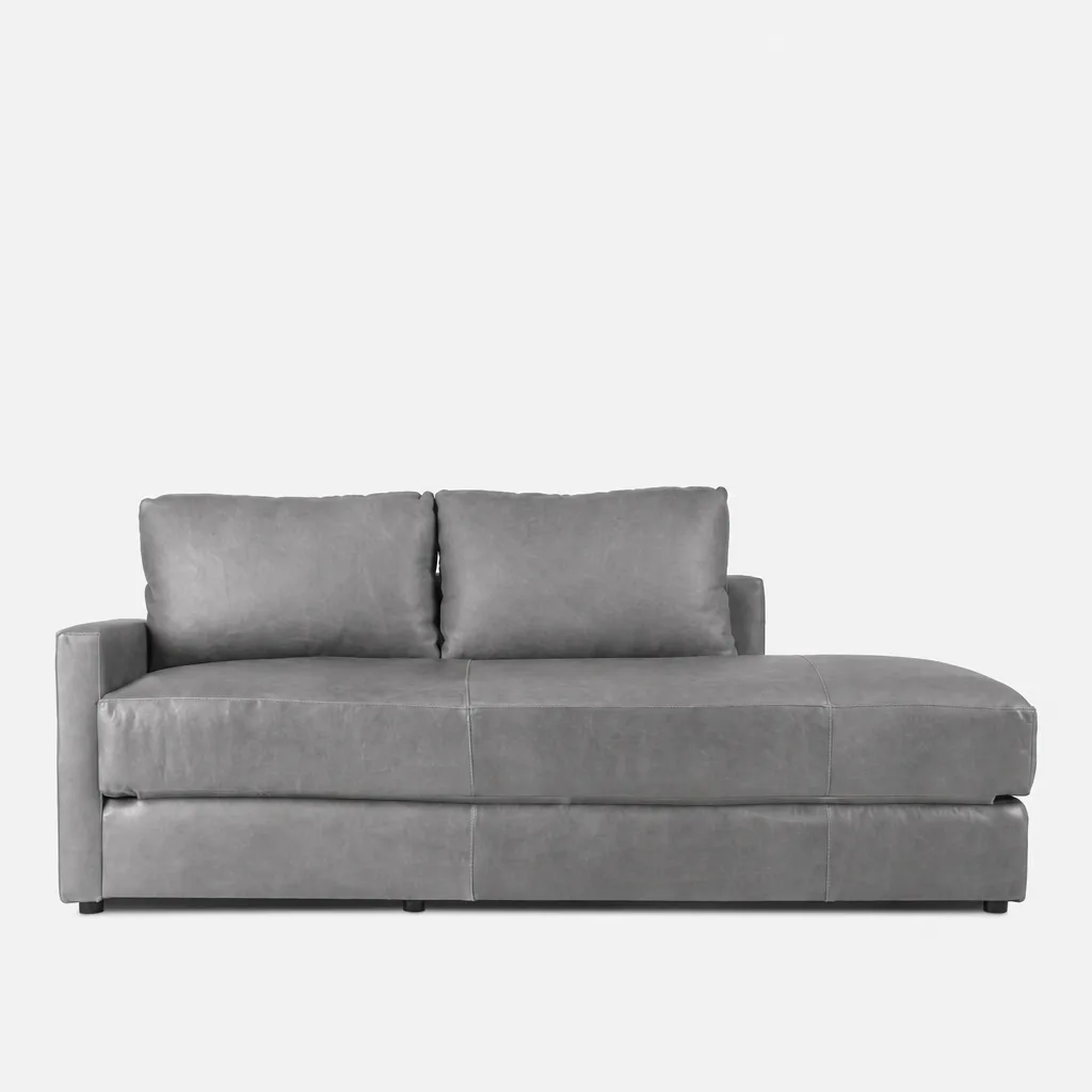 Delia Leather Sleeper Couch Codiac Taupe