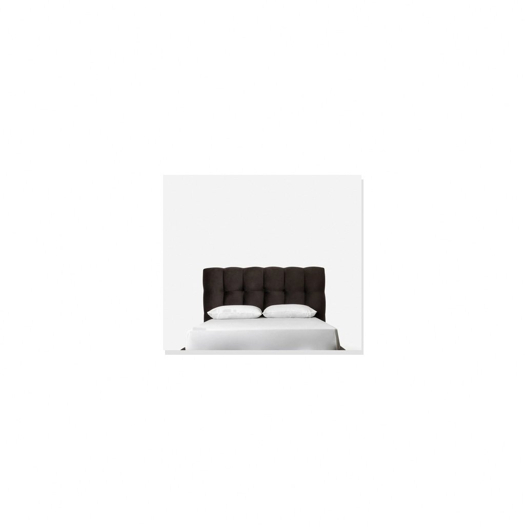 Deluca Tufted Bed LuxGuard Velvet Anthracite Closeup