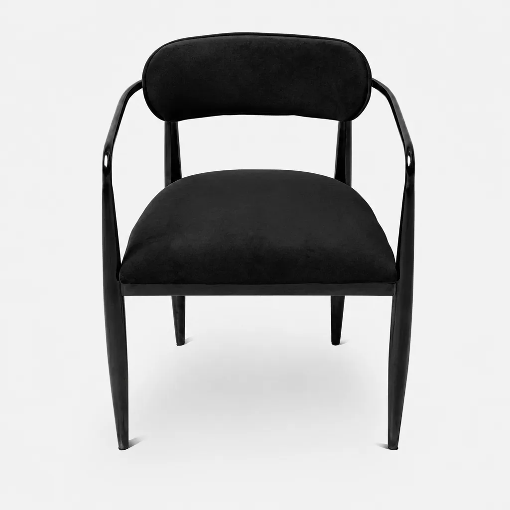 Eldon Dining Chair Brass Leg Velvet Caramel