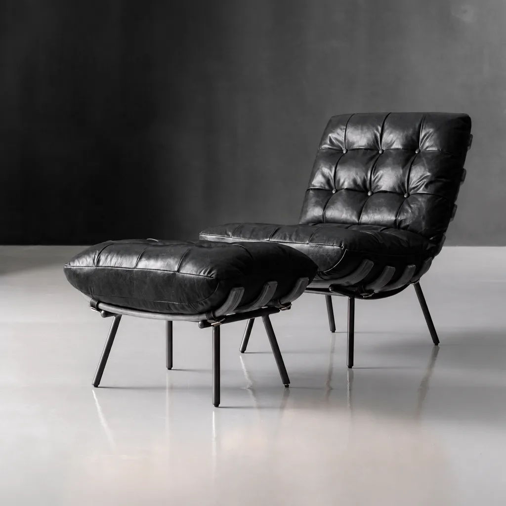 Fidel Leather Lounge Chair – Tan