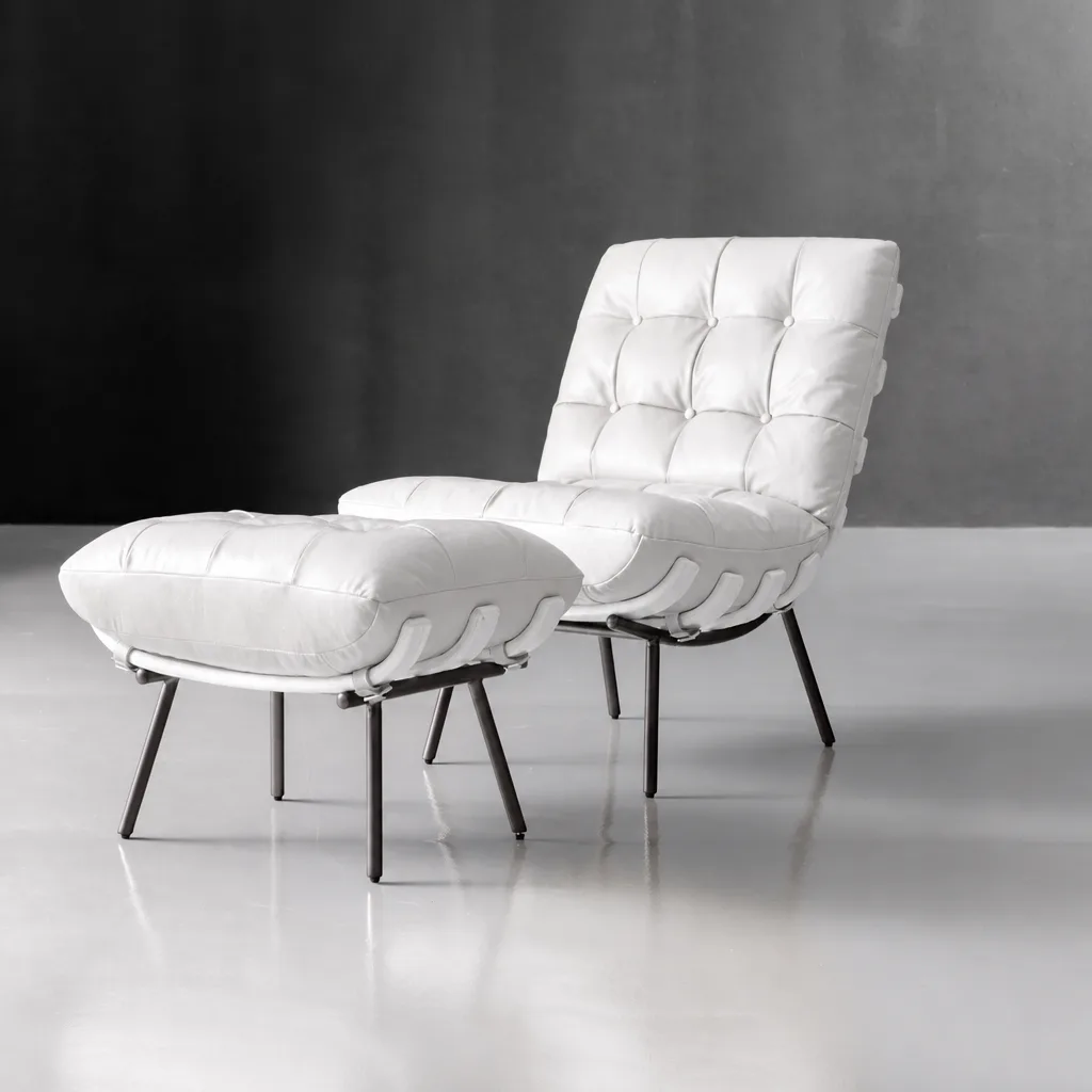 Fidel Leather Lounge Chair – Tan