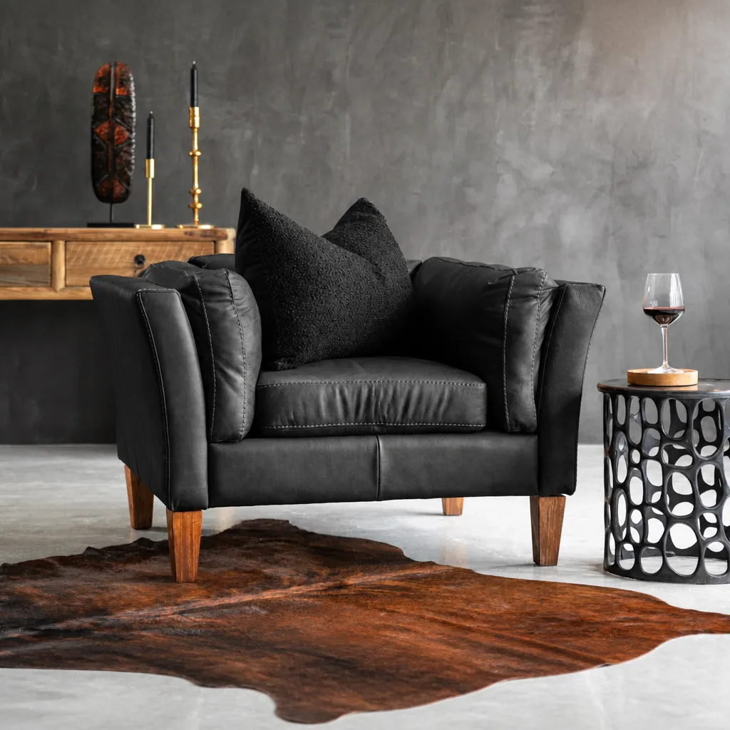 Granger Leather Armchair – Vintage Tan