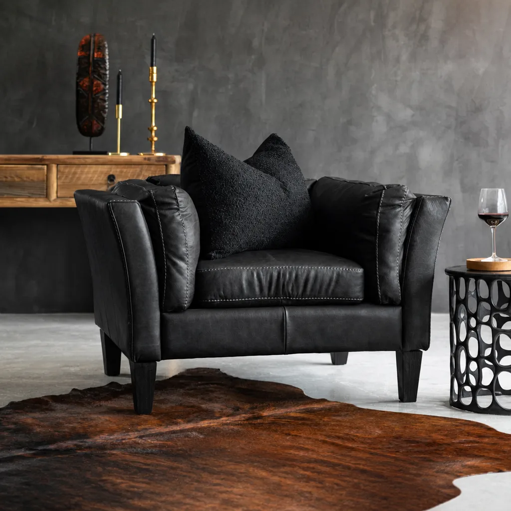 Granger Leather Armchair – Vintage Tan
