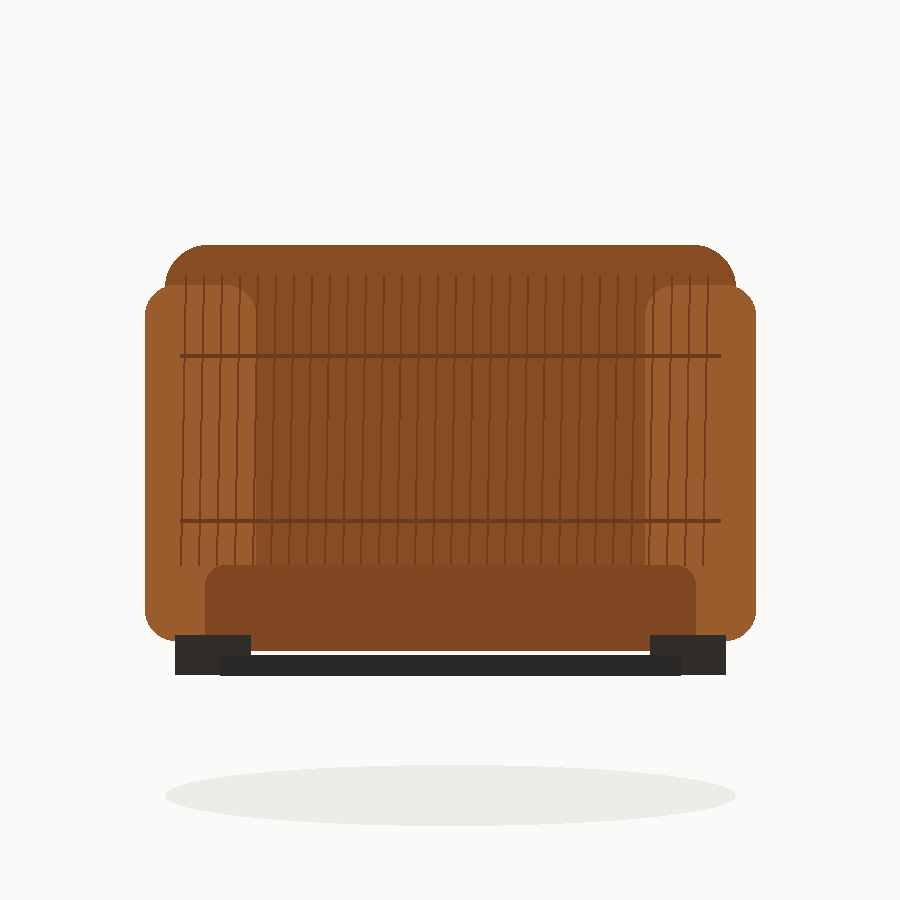 Grinza Ruched 3 Seater Couch Velvet Bronze Rear