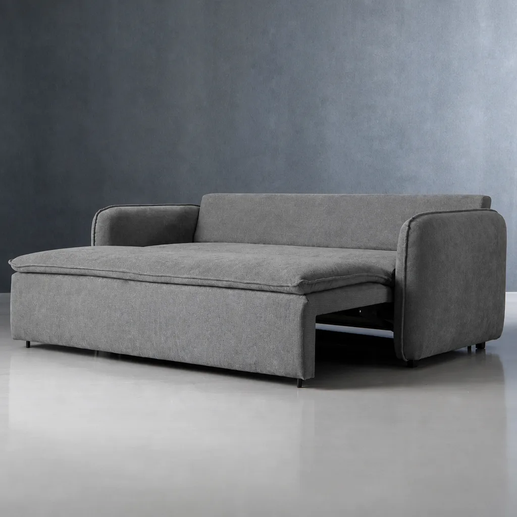 Hudson 3 Seater Sleeper Couch – Slate