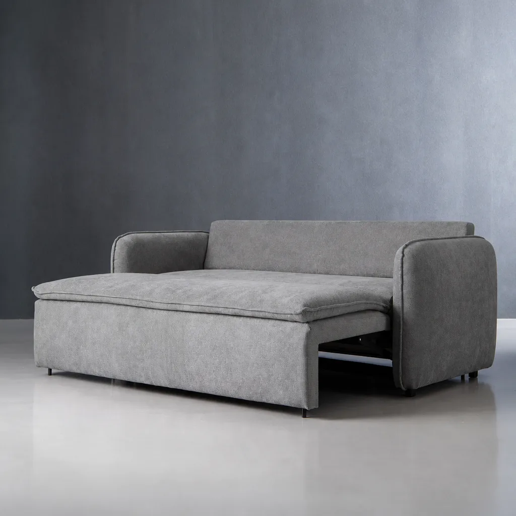 Hudson 3 Seater Sleeper Couch – Slate