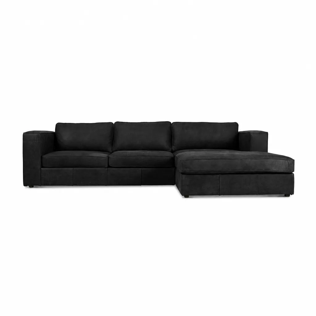 Huxley Corner Couch Kalahari Leather Brown