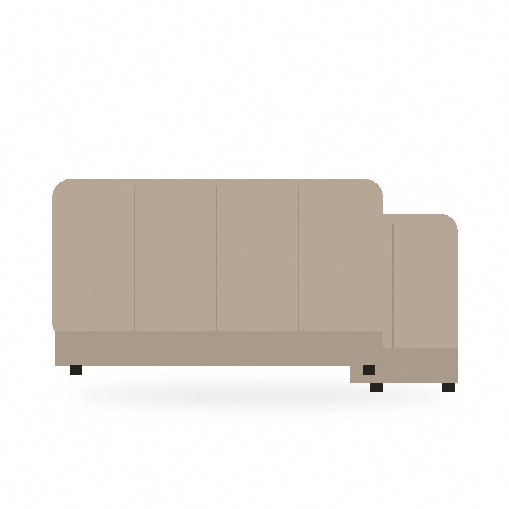 Huxley Corner Couch Kalahari Leather Brown Rear