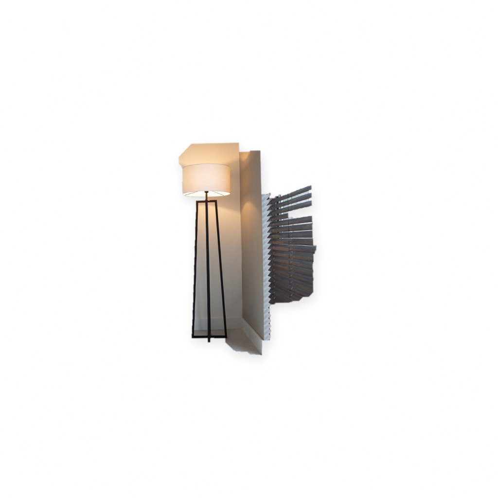 Janine White Head Lampshade Lamp Alternate