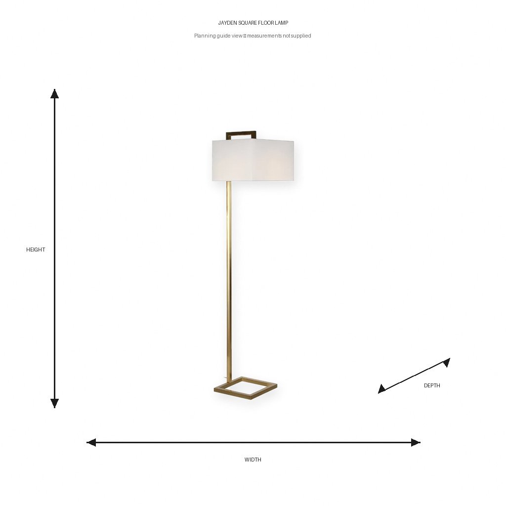 Jayden Square Floor Lamp Dimension