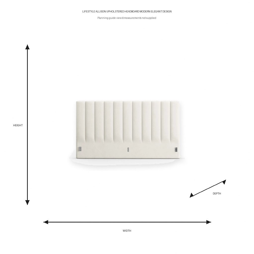 Lifestyle Allison Upholstered Headboard Modern Elegant Design Dimension