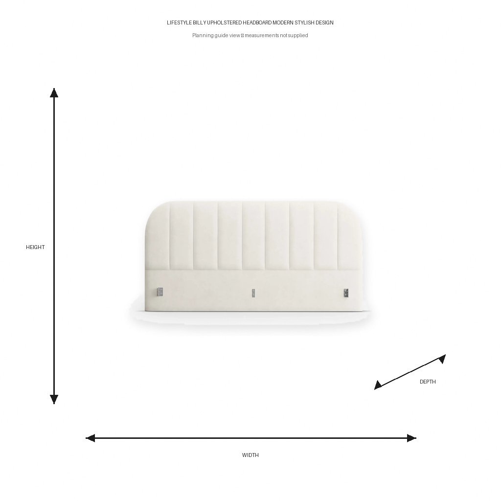Lifestyle Billy Upholstered Headboard Modern Stylish Design Dimension