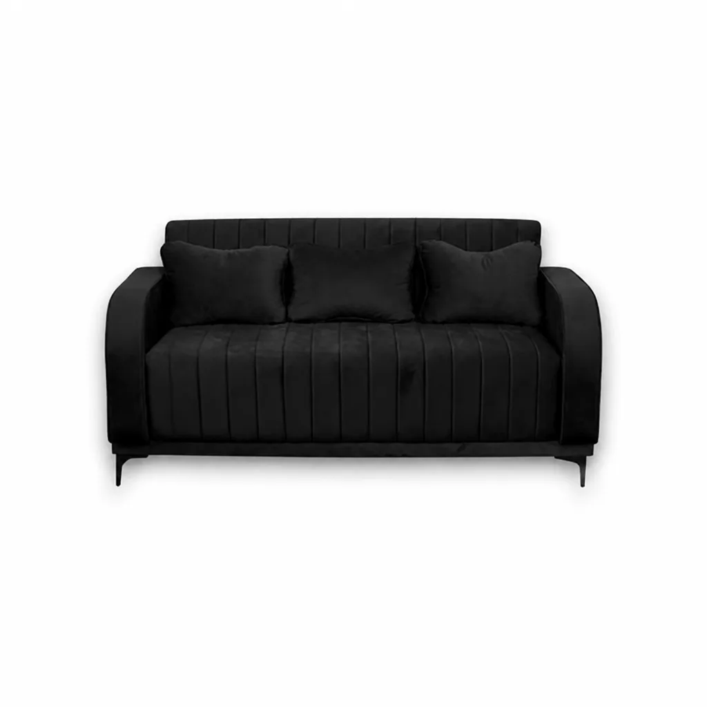 Lifestyle Cozy Sofa Grey Velvet 3 Seater Tuxedo Sofa