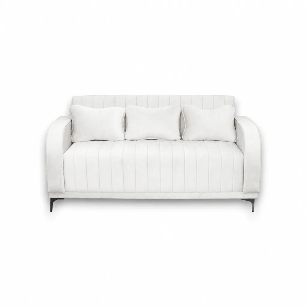 Lifestyle Cozy Sofa Grey Velvet 3 Seater Tuxedo Sofa