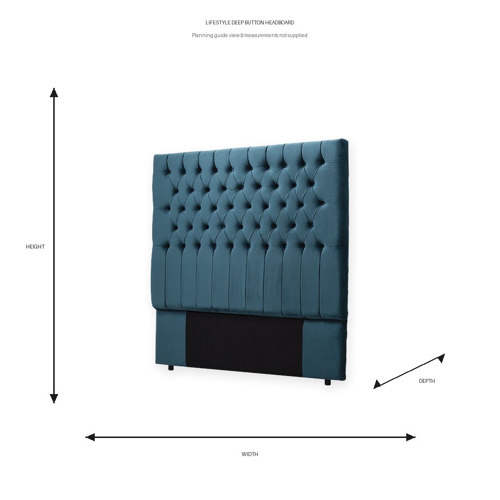 Lifestyle Deep Button Headboard Dimension