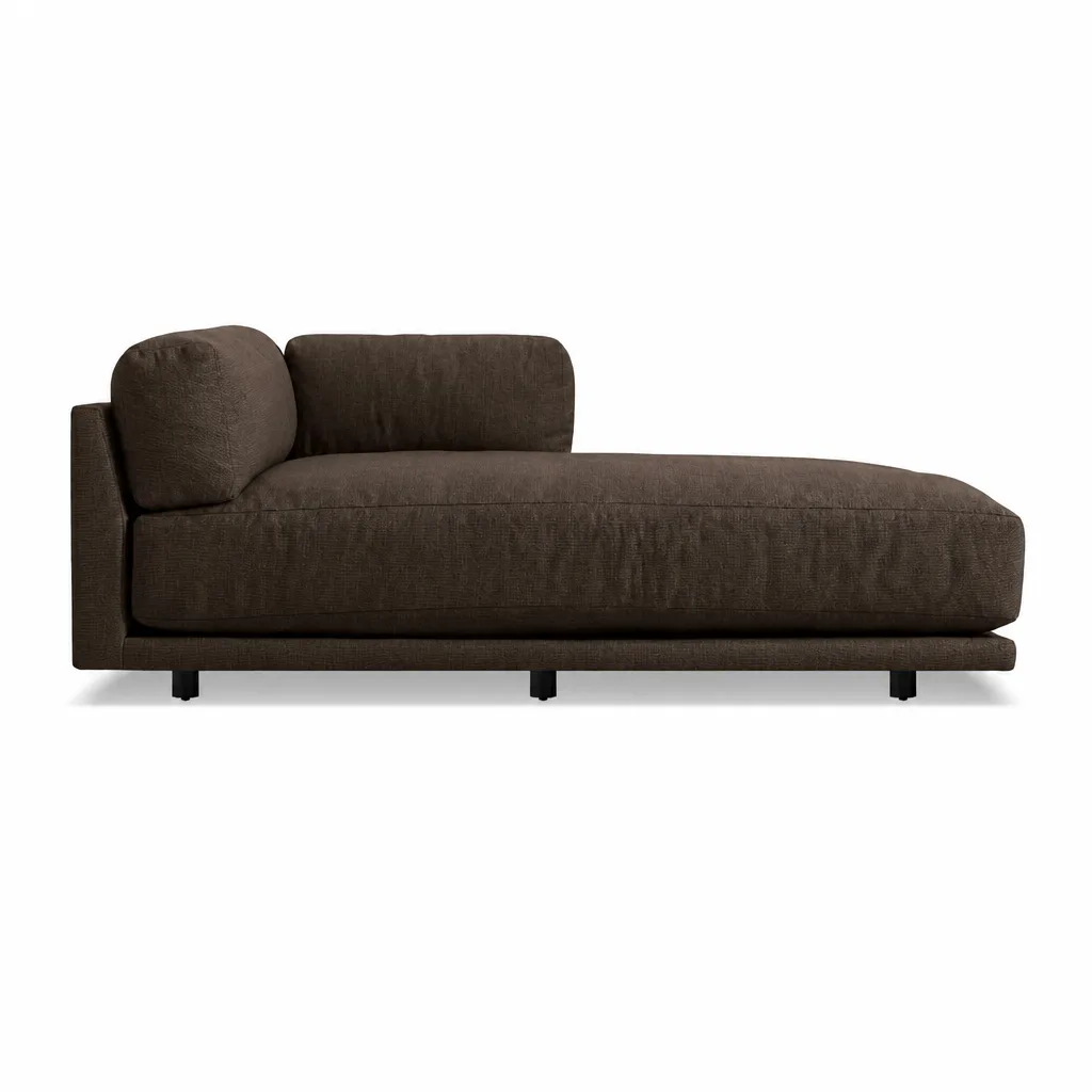 Light Grey Fabric Chaise Couch
