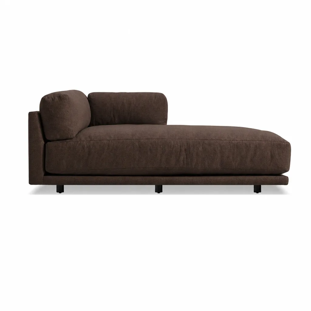 Light Grey Fabric Chaise Couch