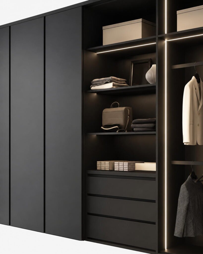 LORENZO ARCHITECTURAL PANEL WARDROBE Closeup