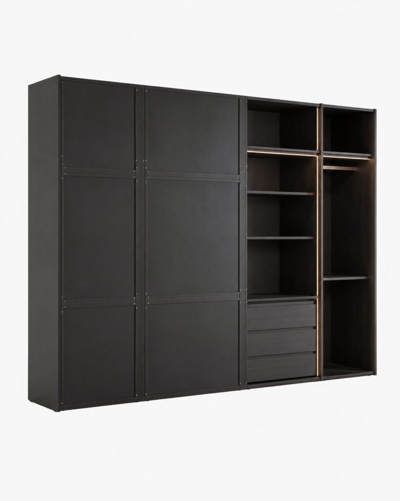 LORENZO ARCHITECTURAL PANEL WARDROBE Rear