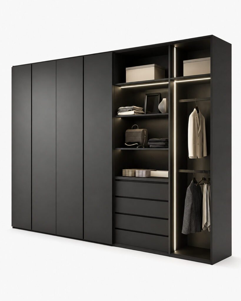 LORENZO ARCHITECTURAL PANEL WARDROBE Side