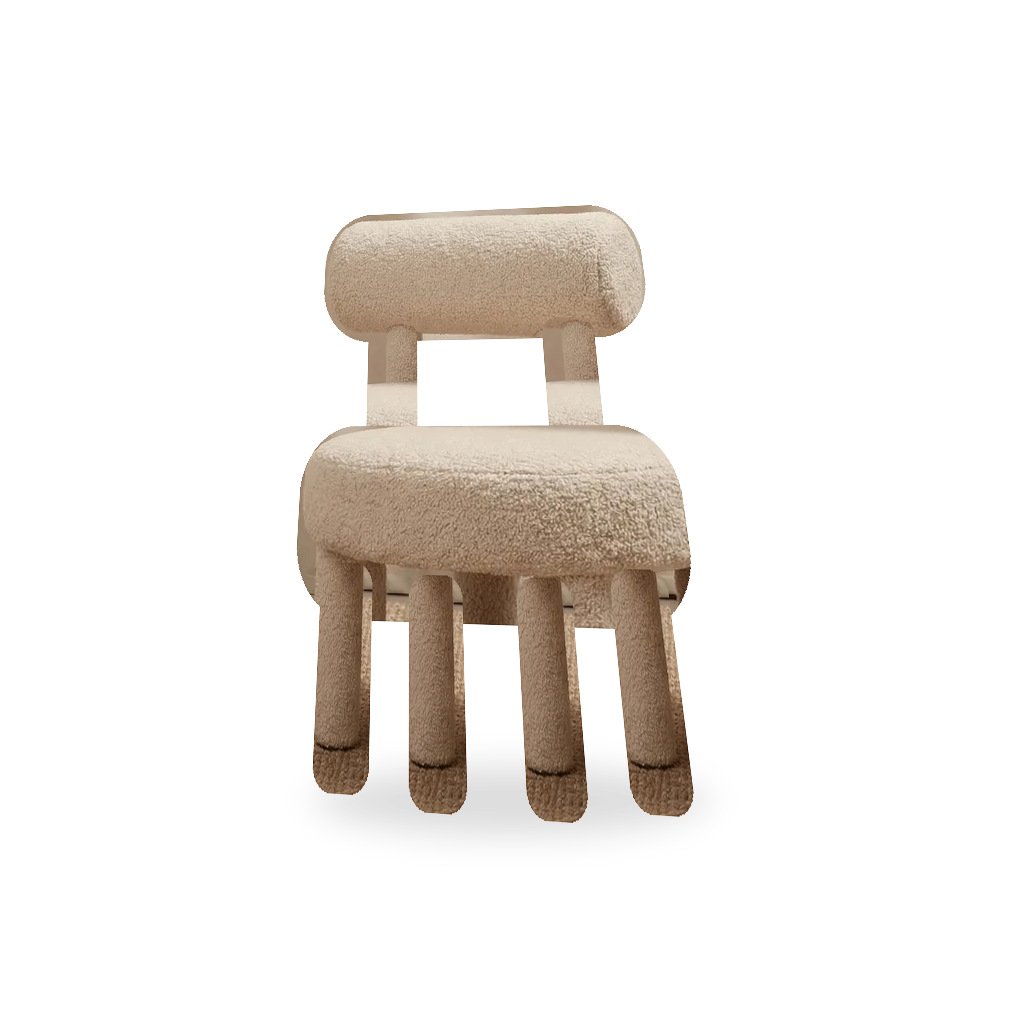 LUCA Kids Bouclé Armchair Side