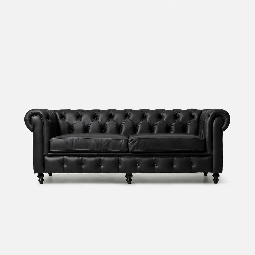 Madison 3 Seater Leather Couch Codiac Taupe