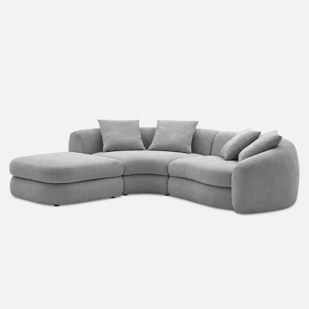 Milan Sectional Sofa - Grey AI