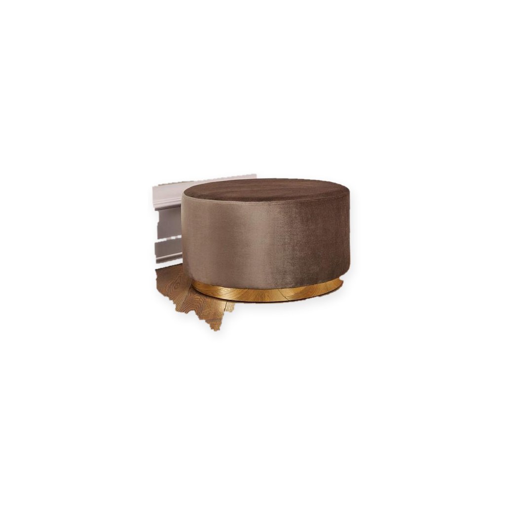 Mirror Based Pouf Ottoman Alternate