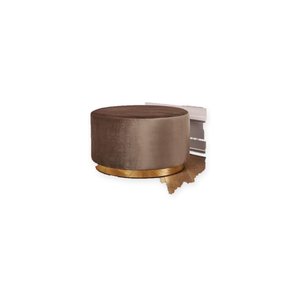 Mirror Based Pouf Ottoman Side