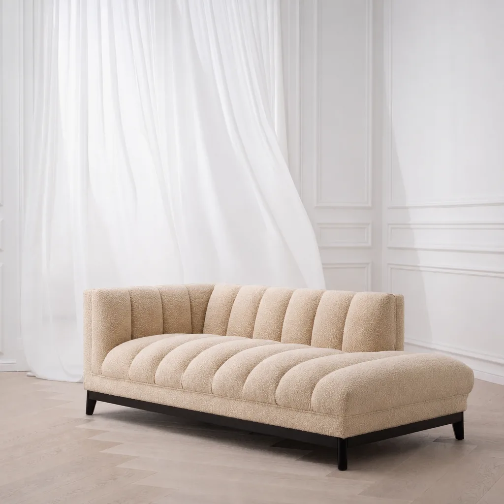 Pearl Flutted Chaise