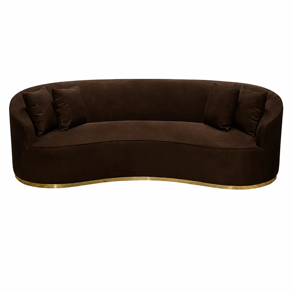 Raven 98 Upholstered 3 Seater Sofa With Throw Pillows