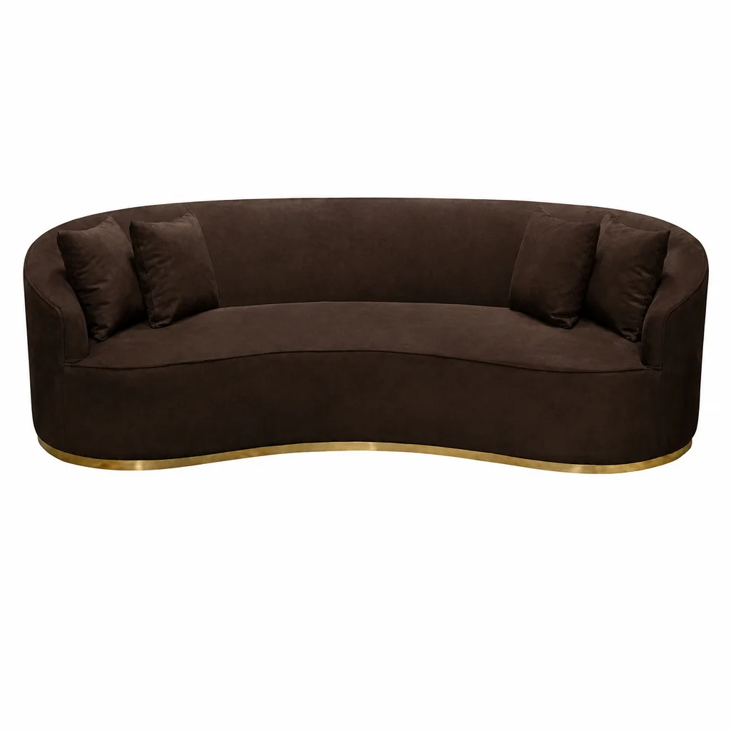 Raven 98 Upholstered 3 Seater Sofa With Throw Pillows