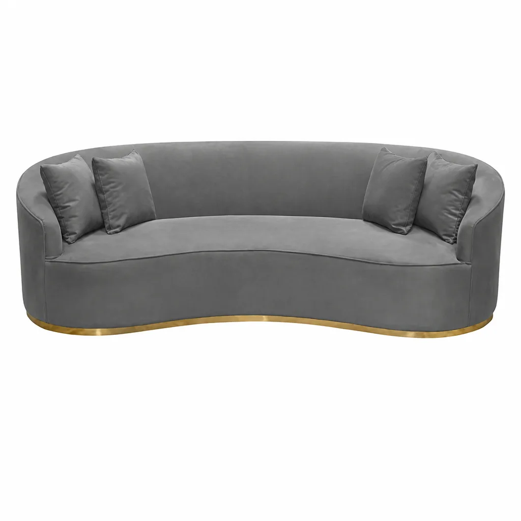Raven 98 Upholstered 3 Seater Sofa With Throw Pillows