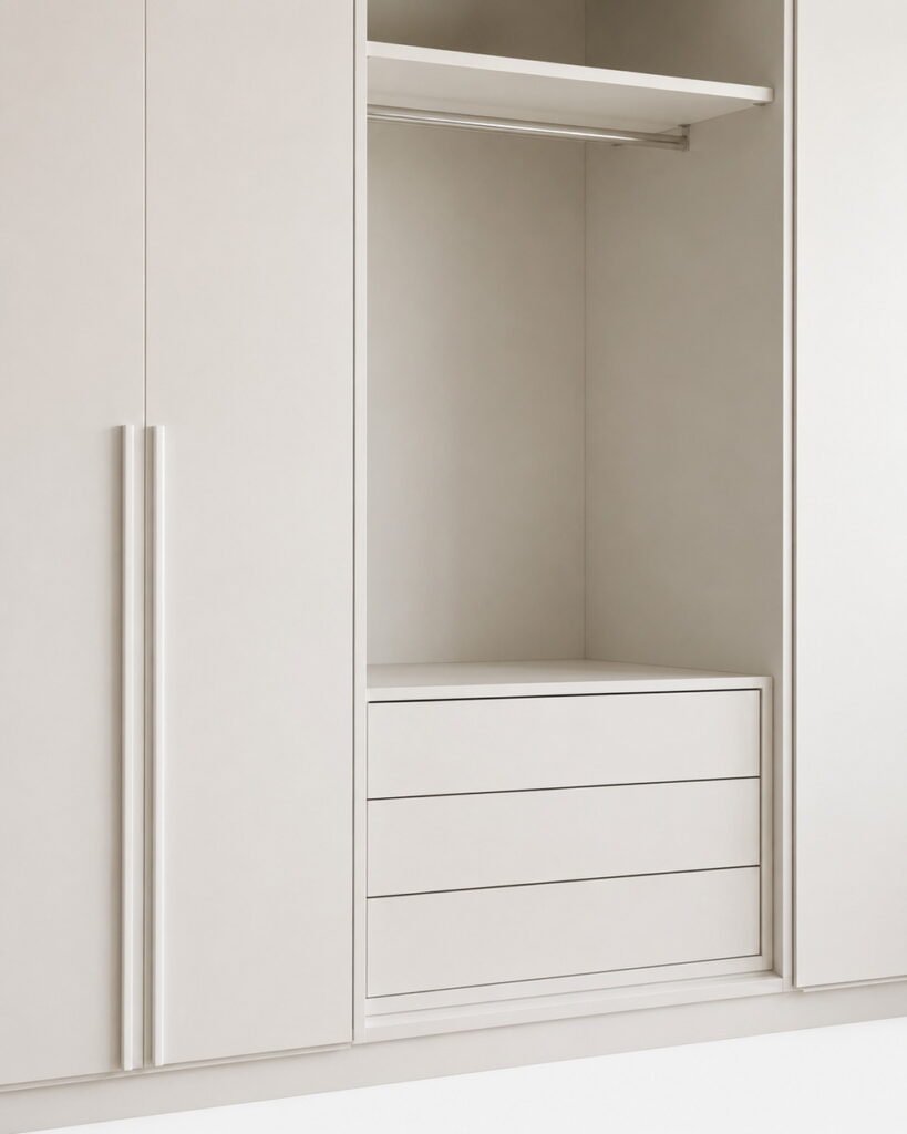 RENZO CONTEMPORARY STORAGE WARDROBE Closeup
