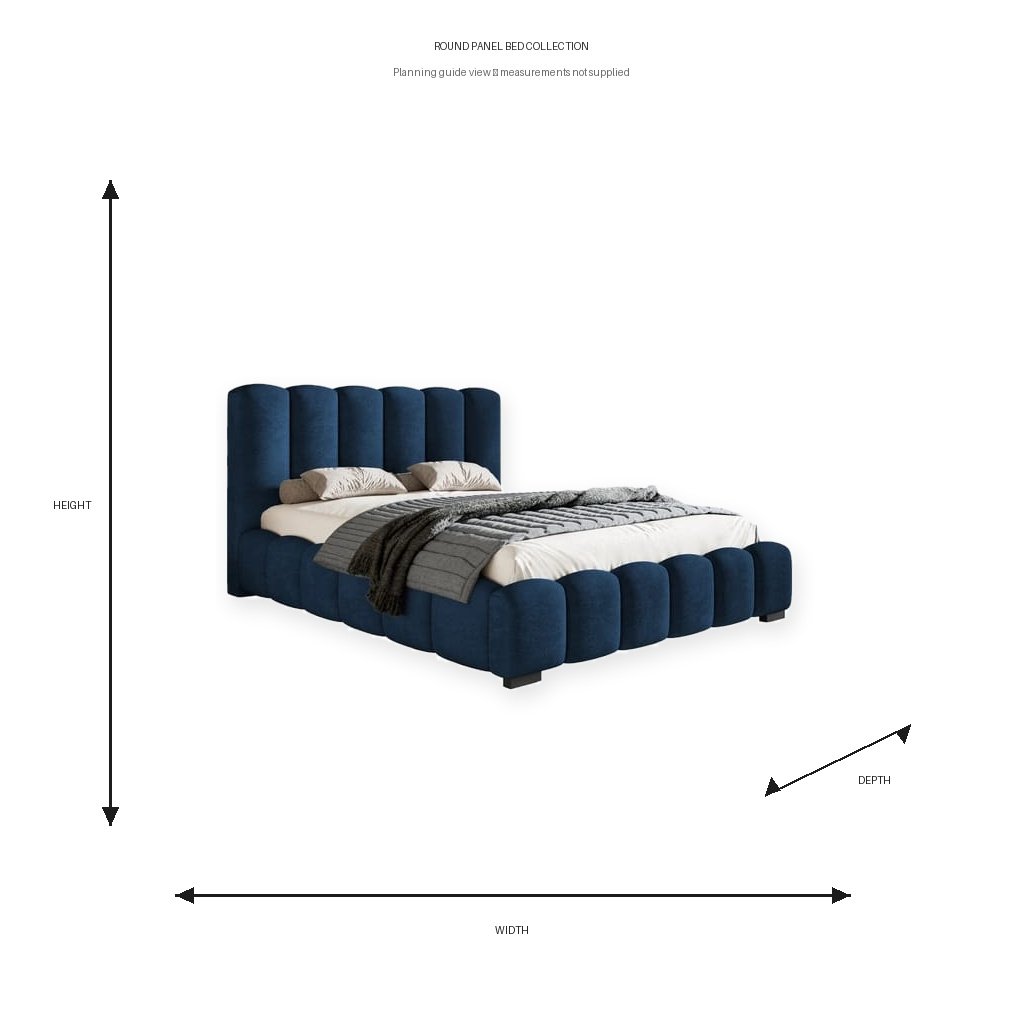 Round Panel Bed Collection Dimension