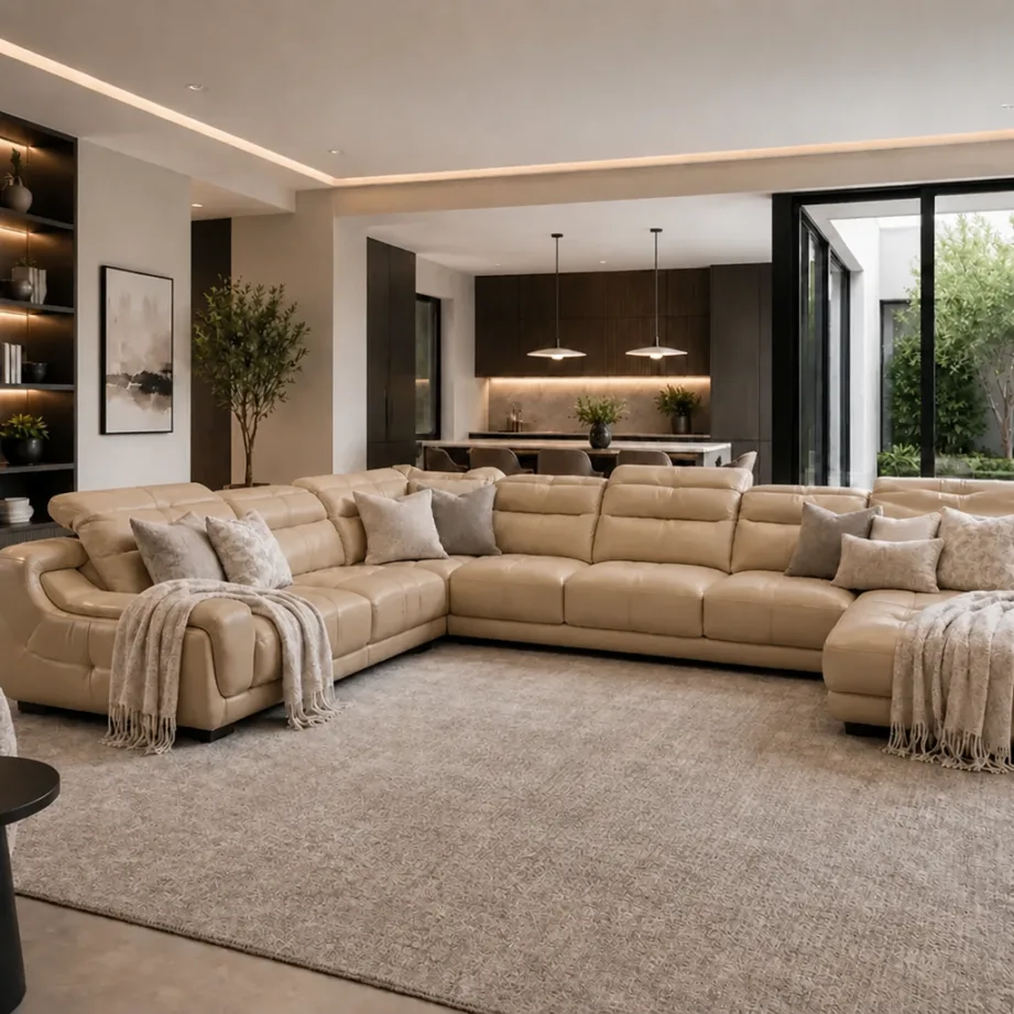 Signature Cream Sectional Sofa