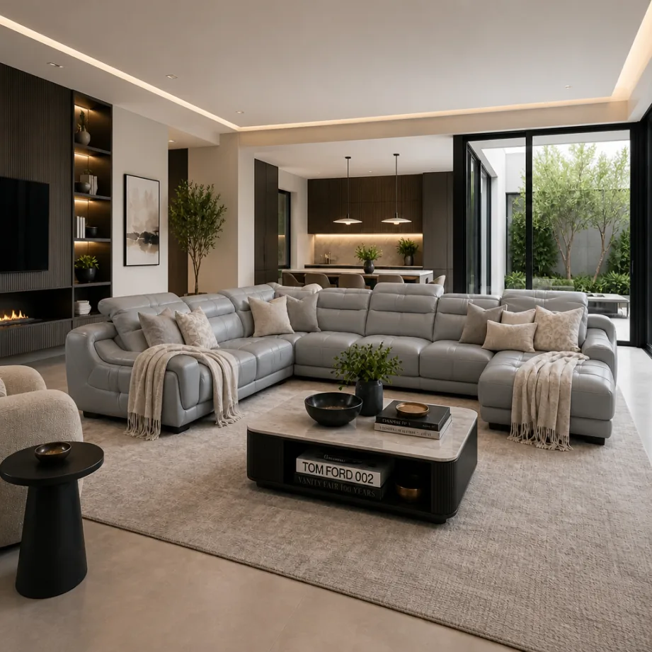 Signature Cream Sectional Sofa