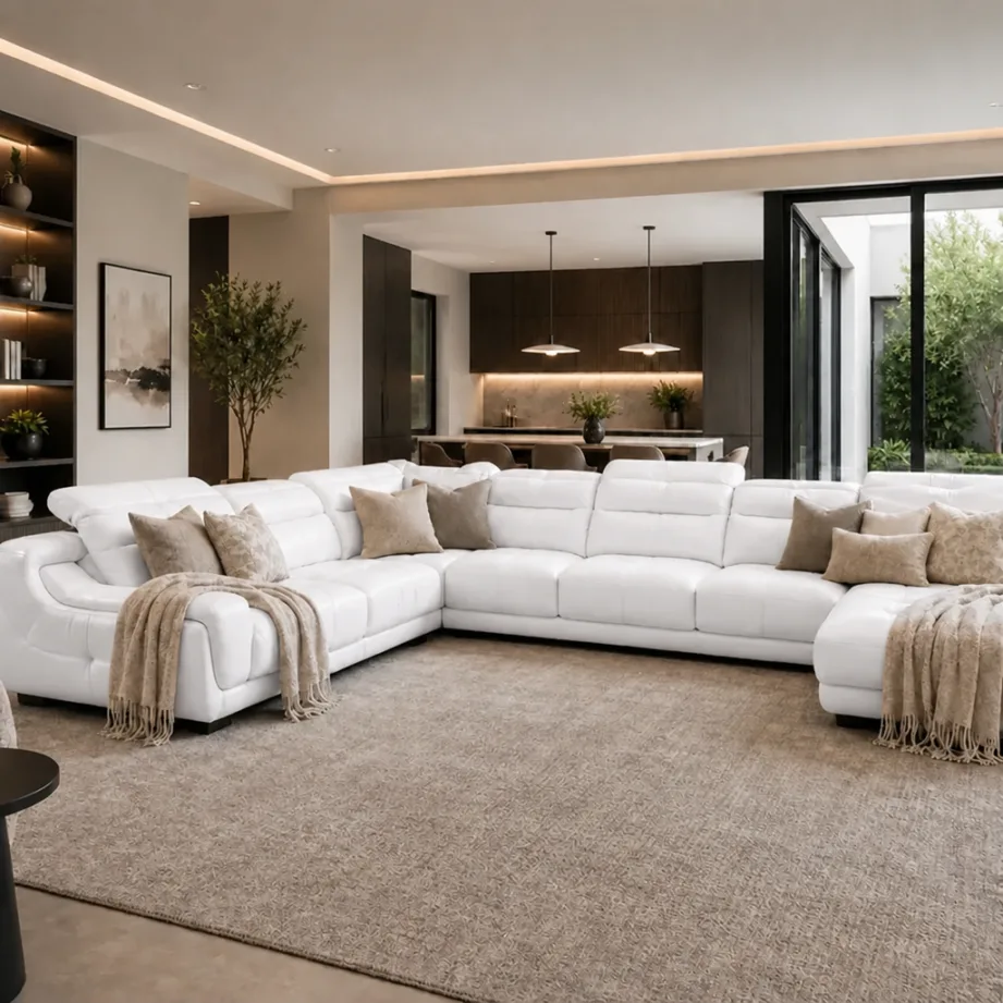 Signature Cream Sectional Sofa