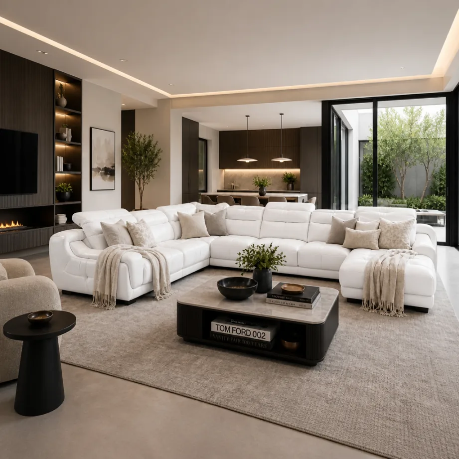 Signature Cream Sectional Sofa