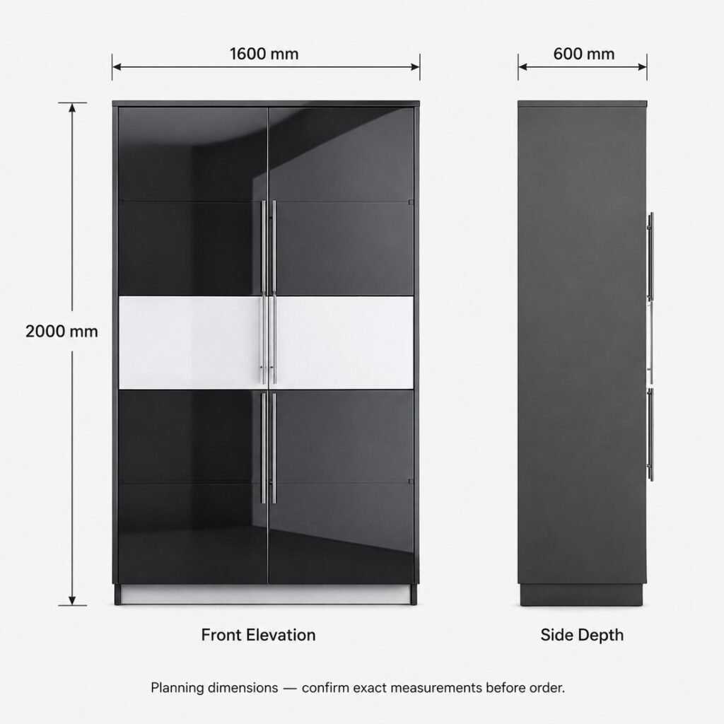 Sliding Doors Wardrobe Dimension