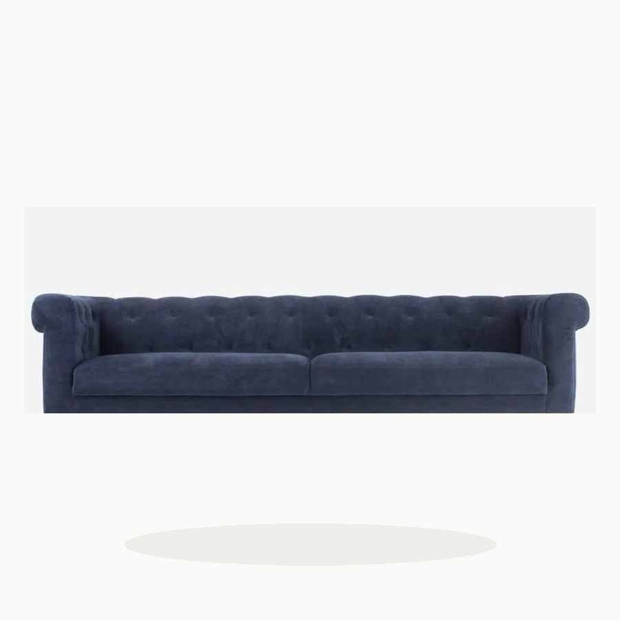 Soho 4 Seater Couch Danny Navy Closeup