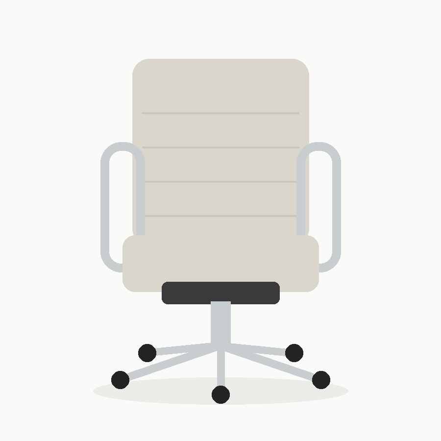 Soho Office Chair - Taupe Rear