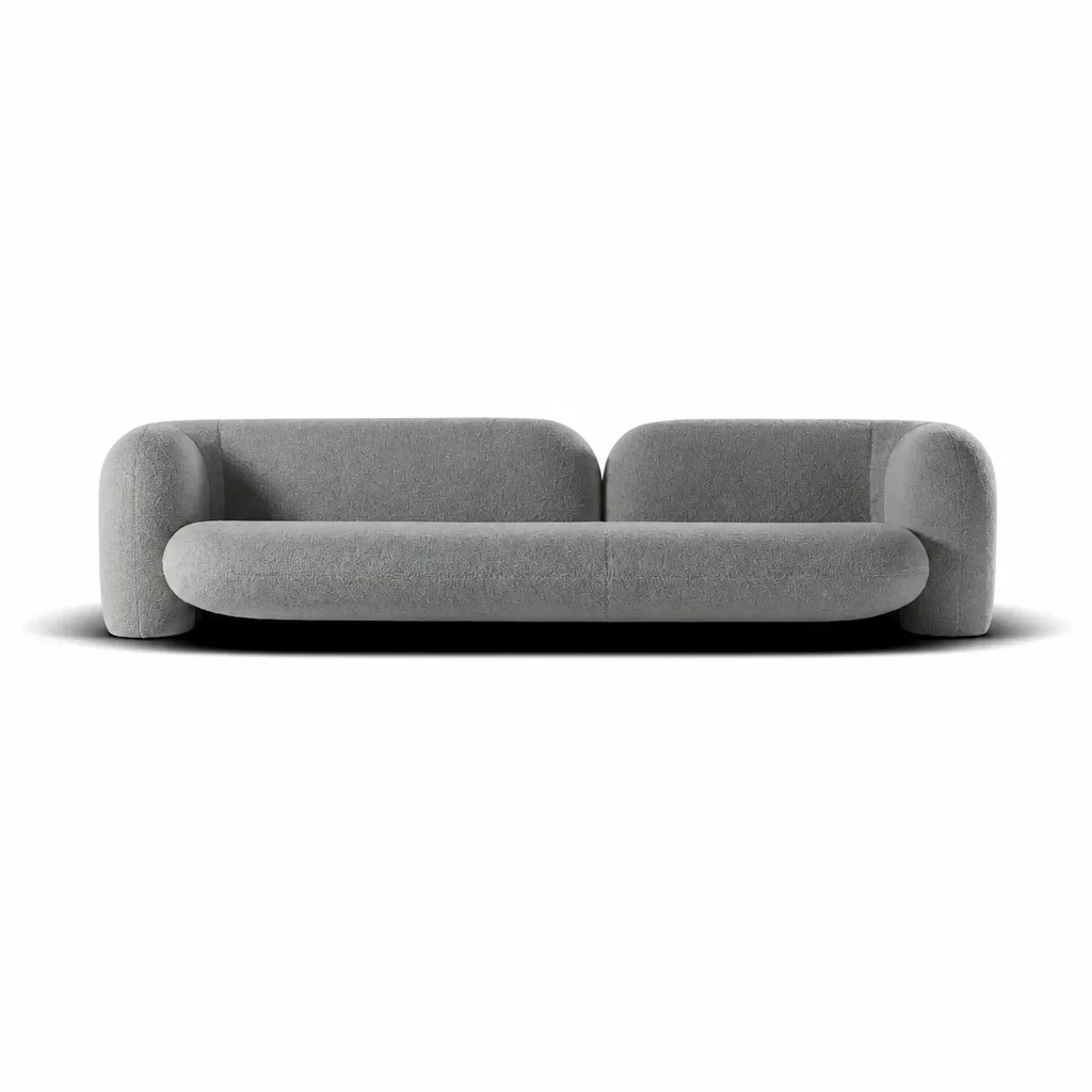 SOPHIA Modern Minimalist Sofa | Luxury Curved Upholstered Couch