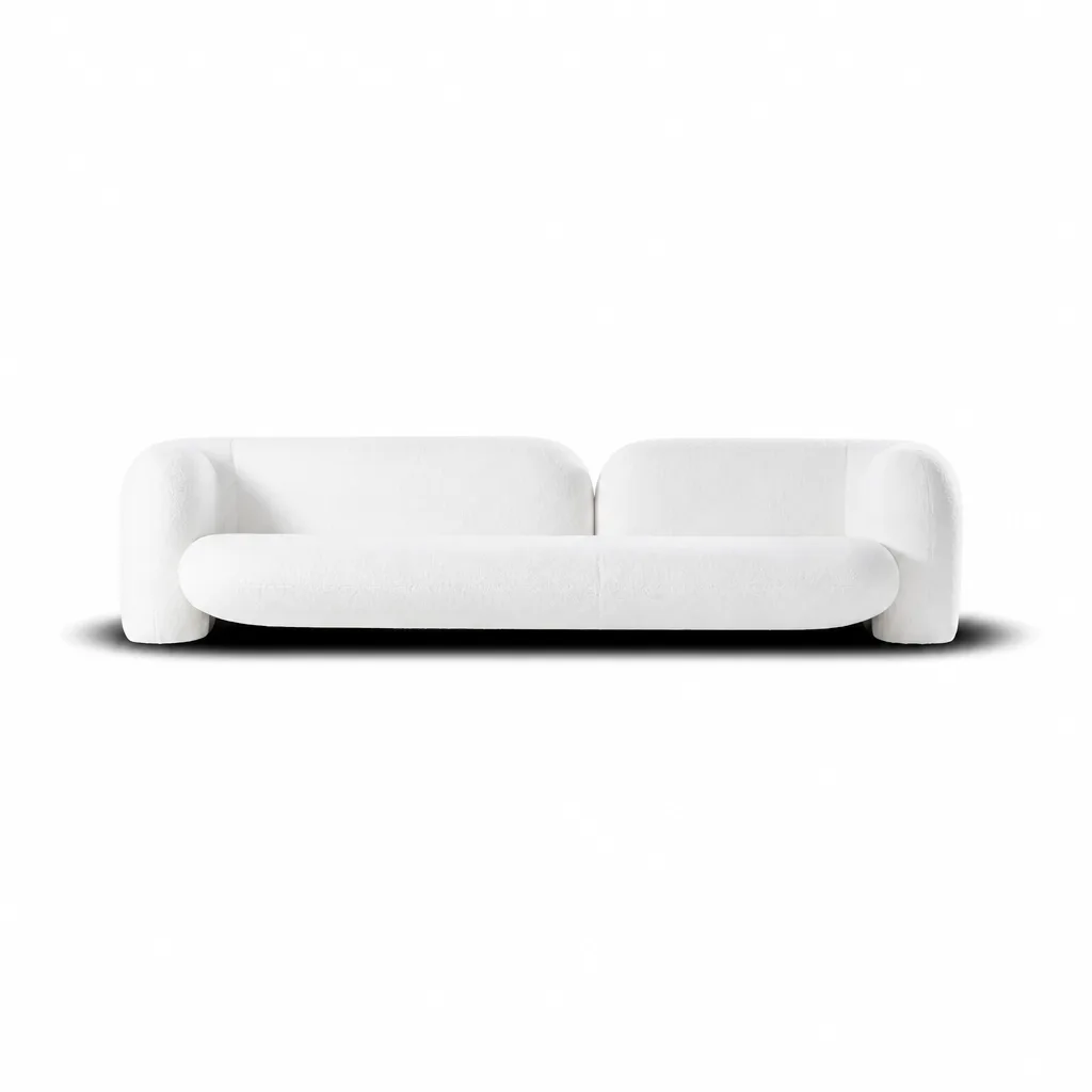 SOPHIA Modern Minimalist Sofa | Luxury Curved Upholstered Couch